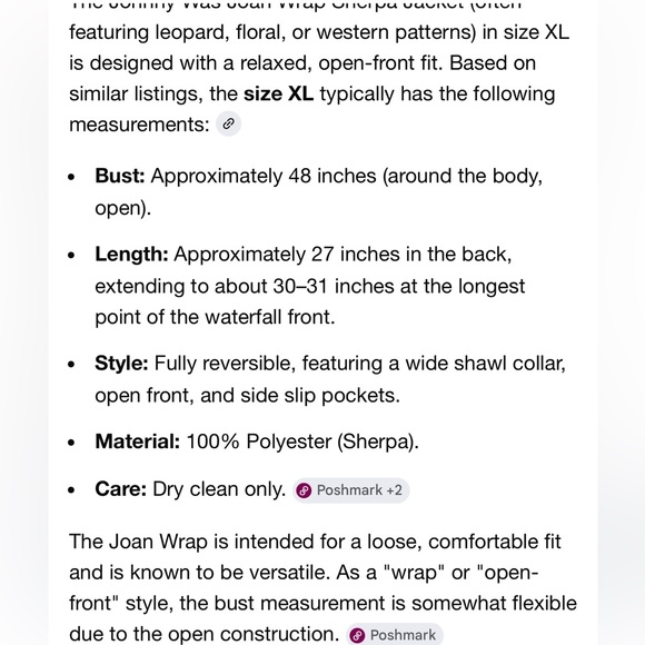 NWT Johnny Was reversible Sherpa leopard print and floral jacket. VERY ROOMY. - Picture 7 of 8